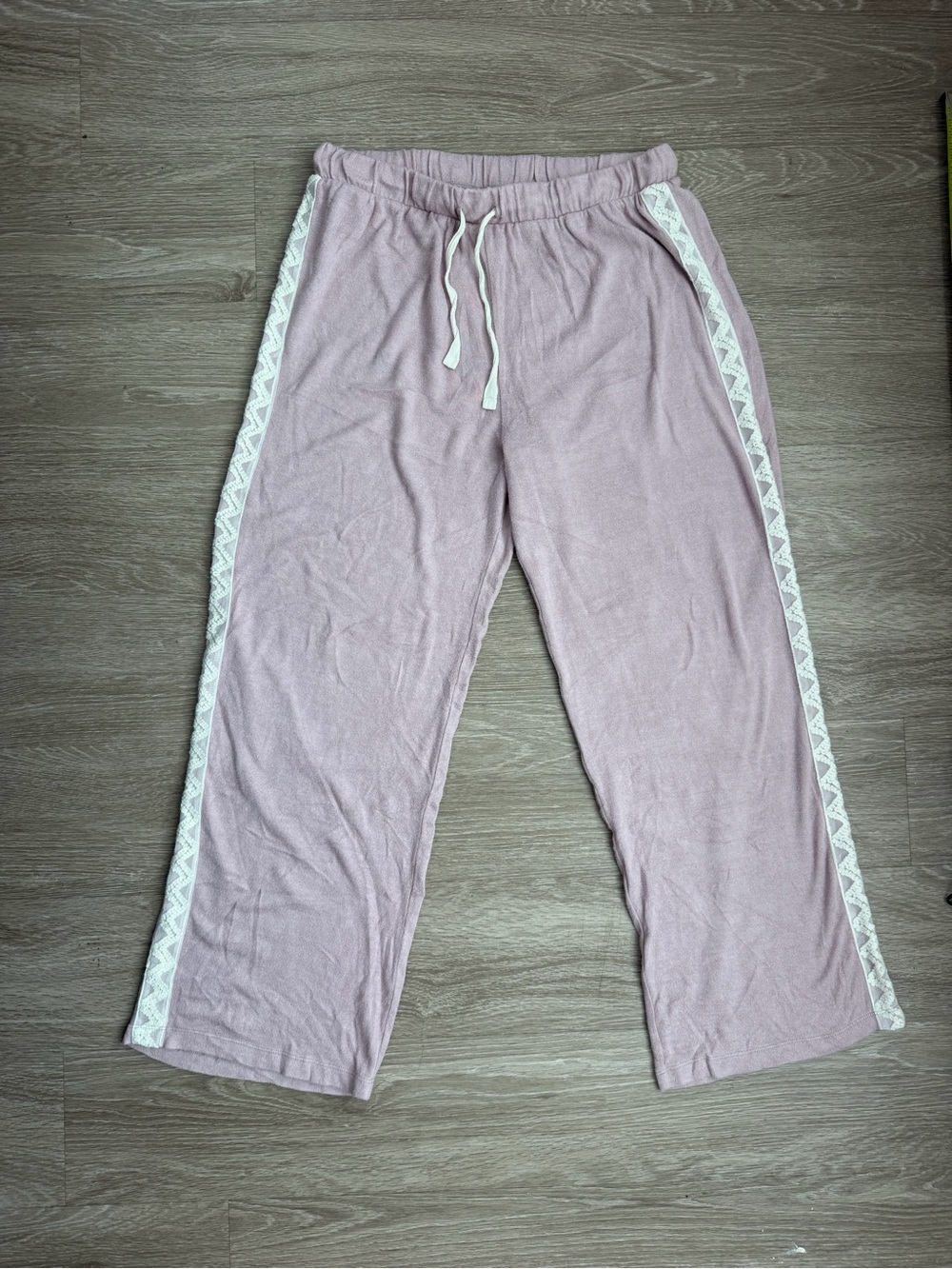 Flora Nikrooz Light Pink Sweatpants with White Side Trim